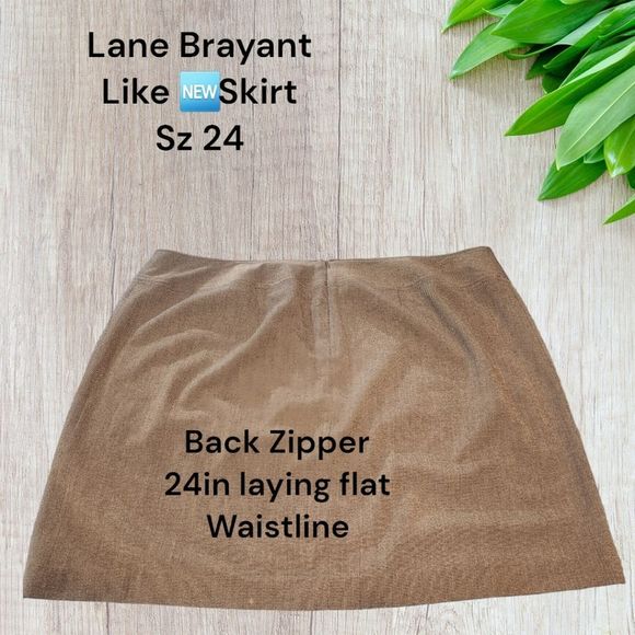 Lane Bryant Sz 24 brown mini skirt ♥️ - Picture 3 of 5